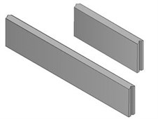 DITON Záhonový obrubník s kulatým zámkem 5/20 půlka - 50/5/20 přírodní
